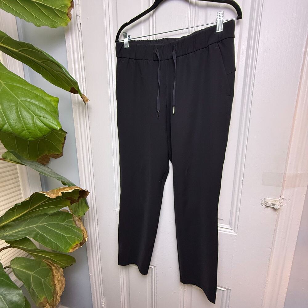 Lululemon On the Fly Drawstring Waist Pants Black Womens‎ Size 8 Activewear